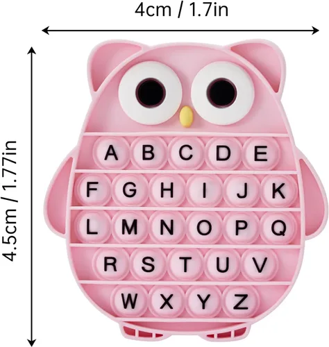 Miniatura 4 de Bulingna - Juguete sensorial de burbujas Push Pop, juguete de silicona para aliviar el estrés, herramientas educativas en forma de lechuza