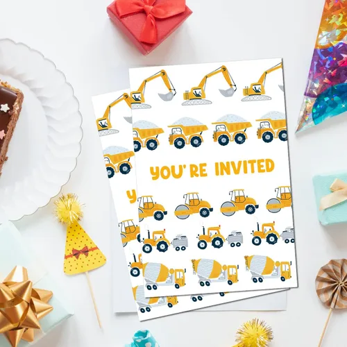 Miniatura 5 de Soiceu Invitaciones de cumpleaños de neón para adolescentes y niños con sobres, juego de 20