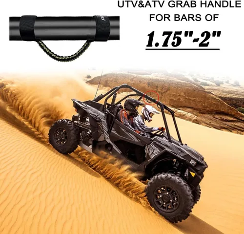Miniatura 3 de Asas de agarre de barra antivuelco UTV para Polaris RZR Can Am, UTV para barra enrollable de 1.75 a 2 pulgadas, empuñaduras de agarre para pasajeros
