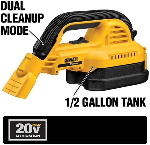 Miniatura 11 de DEWALT DCV517B Baretool 20V MAX Taladro portatil de 1/2 galón mojado/seco Vac Kit