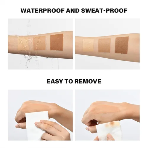 Miniatura 3 de Maquillaje de piernas impermeable con brocha, corrector corporal sin transferencia para apariencia de venas varicosas, tatuaje y cobertura