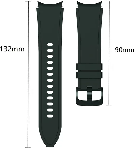 Miniatura 6 de Correas para Galaxy Watch 6 Classic de 1.850 in 1.693 in/Galaxy Watch 6 1.732 in 1.575 in, correas de silicona de 0.787 pulgadas para Galaxy Watch 5