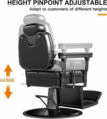 Miniatura 8 de Artist hand Silla de peluquero para estilista, Silla de salón reclinable hidráulica multiusos, Sillas de peluquería de servicio pesado, Barbería