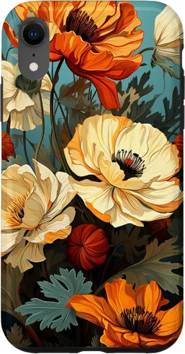 Miniatura 25 de Funda de flores mexicanas para iPhone 12 Pro Max Marigold Flower and Teal Aqua Blue Cyan