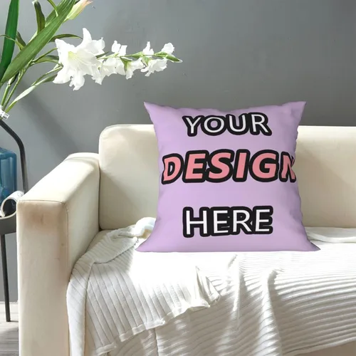 Miniatura 8 de Customized Pillow for Mother's Day Add Your Text/Logo Here Customized Photo Pillowcase for Chair and Couch 12''x12'' Purple