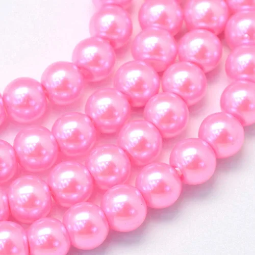 Miniatura 21 de KISSITTY 105 unids/hebra Burly Wood Satin Luster Glass Round Pearl Spacer Bead Loose Beads 0.315 in para bricolaje joyería artesanía 31.4
