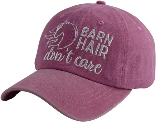Miniatura 6 de Barn Hair Don't Care, gorra de béisbol bordada ajustable de algodón, regalos para amantes de los caballos para mujeres y hombres