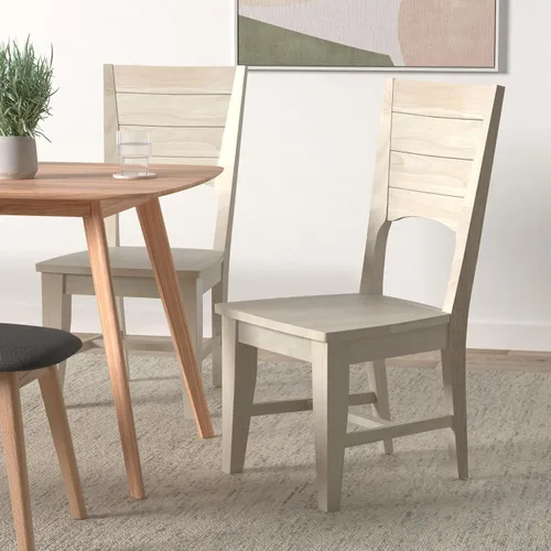 Miniatura 2 de IC INTERNATIONAL CONCEPTS Canyon Collection - Juego de dos sillas de madera maciza sin terminar