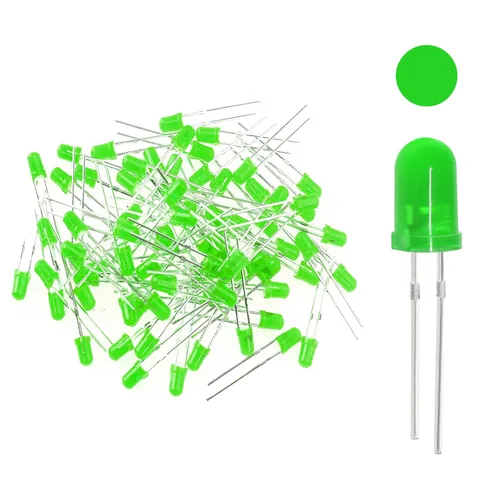 Juego surtido de 200 diodos emisores de luz LED de 0.118 pulgadas, componente de circuito LED redondo difuso, juego surtido para Arduino,
