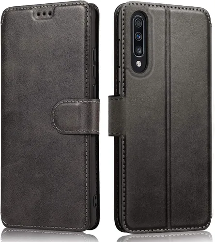 Miniatura 19 de QLTYPRI Para Samsung Galaxy A14 Case Premium PU Leather Simple Wallet Case [Ranuras para tarjetas] [Soporte manos libres] [Cierre magnético] Funda