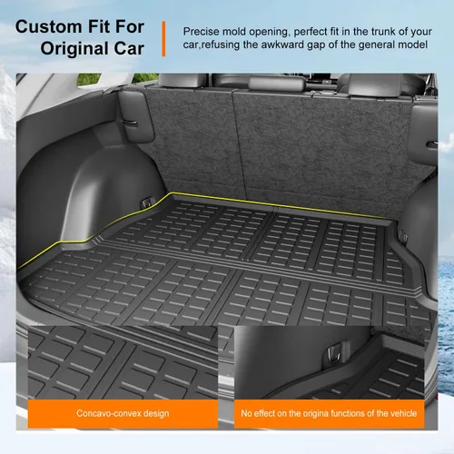 Miniatura 2 de powoq Alfombrilla de Piso Compatible con Toyota RAV4 2019 2020 2021 2022 2023 2024 2025 Alfombrilla de Maletero TPE Forro de Carga Reemplazo