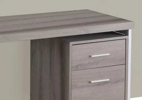 Miniatura 4 de Atlin Designs Contemporáneo 48" L Metal Home Office Computer/Escritorio de escritura con archivador en gris pardo oscuro