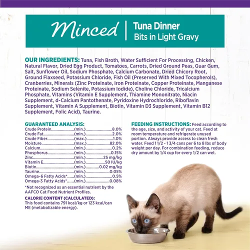 Miniatura 8 de Wellness Complete Health - Alimento húmedo picado para gatos adultos, natural, rico en proteínas, sin granos, 5.5 onzas, paquete de 24, (Tuna Entrée)