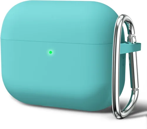 Miniatura 28 de Oakxco Funda de silicona para Airpods 3, bonita funda rígida femenina para Airpods de 3ª generación con llavero, gel de goma colorido suave de TPU