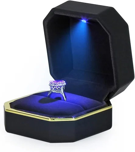 Miniatura 3 de AVESON - Estuche de joyas de lujo con luz LED