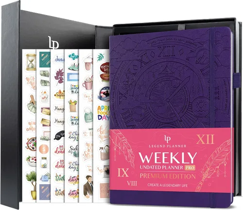 Miniatura 13 de Legend Planner PRO Premium – Gran agenda sin fecha semanal, mensual y de presupuesto con rastreador de hábitos – Organizador de vida para la gestión