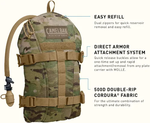 Miniatura 3 de CamelBak Armorbak - Mochila de hidratación táctica con vejiga de reservorio Mil Spec Crux de 100oz/3L