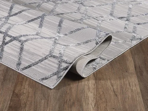 Miniatura 6 de Abani Nova Collection - Alfombra de 4 x 6 pies, diseño geométrico geométrico de color gris envejecido, alfombra decorativa ecléctica moderna