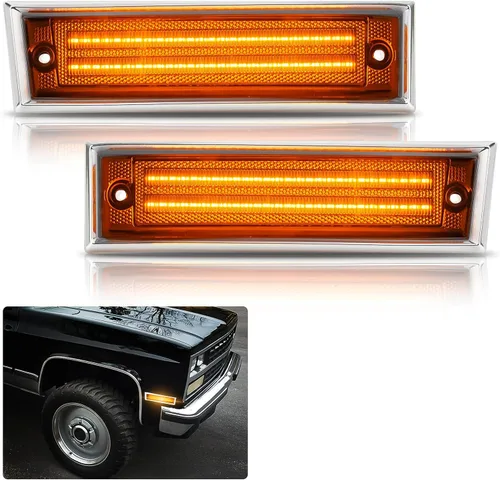 Miniatura 13 de Bestview Luces de posición laterales LED Compatibles con 1981-1991 Chevy C10 C20 C30 GMC C1500 C2500 Suburban Blazer Jimmy, lado del conductor