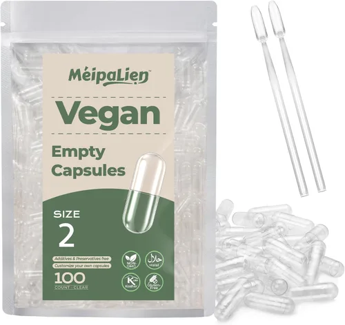 HPMC Cápsulas vacías de tamaño 2-100 cápsulas de píldoras vacías – Celulosa a base de plantas | Vegetariana, Halal, sin OMG | para suplemento de