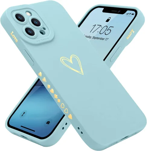 Miniatura 27 de Teageo Funda compatible con iPhone 12 Pro Max de 6.7 pulgadas para mujeres y niñas, bonito corazón de lujo