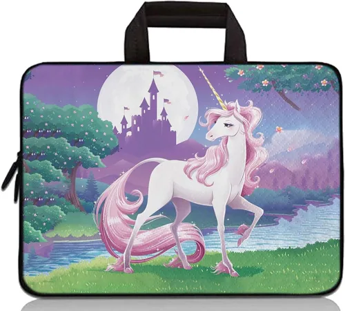 Miniatura 4 de Funda universal para tablet infantil de 7 a 9 pulgadas, a prueba de golpes, de neopreno, con asa con cremallera, portátil, compatible con Apple iPad