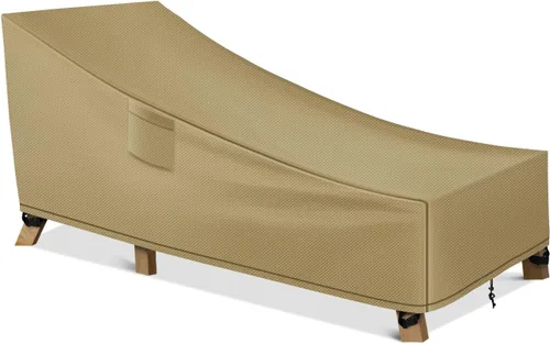 Miniatura 9 de WLEAFJ Funda impermeable para tumbona de patio, fundas resistentes para sillas de salón al aire libre, fundas negras duraderas para muebles
