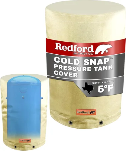 Miniatura 11 de Redford Supply Co. Cold Snap - Cubierta para tanque de presión de agua con apertura de 3 vías, resistente a la intemperie, aislada