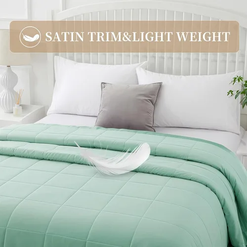 Miniatura 3 de COMFLIVE Manta de plumón alternativo tamaño King para cama, ligera y suave para todas las estaciones, acogedora manta de cama cálida de lujo