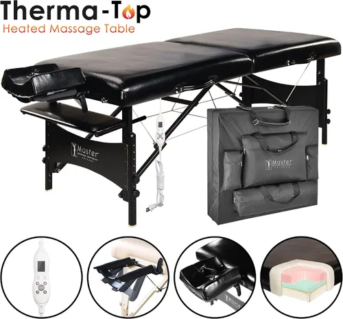 Miniatura 10 de Mesa de masaje portátil Galaxy Therma Top Master de 30" Pacakge Beauty Bed Built Black