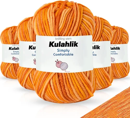Miniatura 60 de 50g (1x50g) Hilo Acrílico para Crochet y Tejido, Hilo Degradado Colorido, 1 Rollo de Madejas, Hilo Acrílico Multicolor, Perfecto para Proyectos