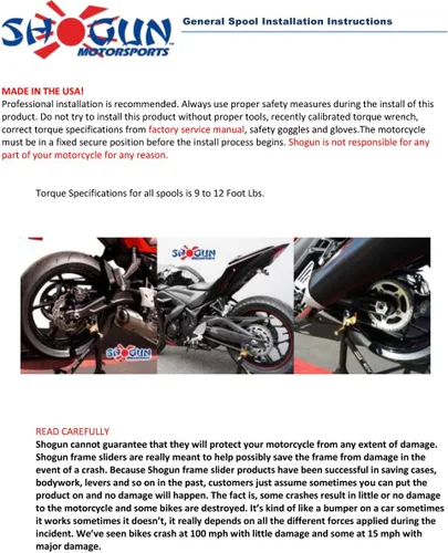 Miniatura 4 de Shogun Yamaha YZF-R7 YZF R7 2022 FZ8 FZ 8 2011 2012 2013 Carretes de basculante ultra compactos - Deslizadores - Negro - 701-0619 - Fabricado