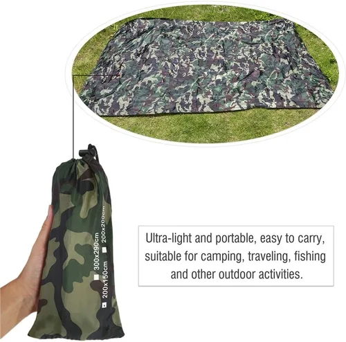 Miniatura 4 de Lona ligera y compacta para tienda de campaña, impermeable, multifuncional, para tienda de campaña con bolsa de transporte con cordón