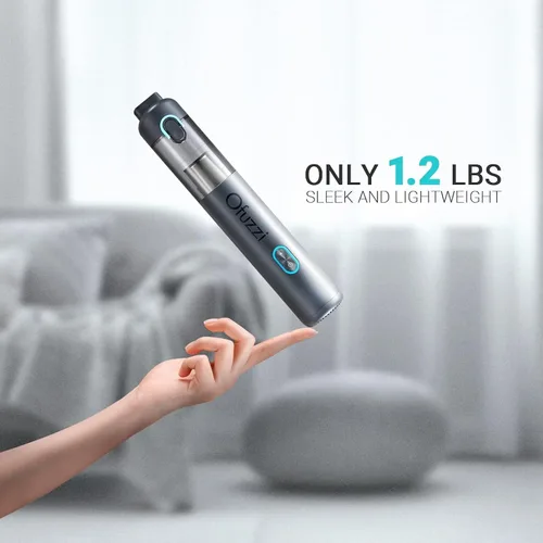 Miniatura 2 de Ofuzzi H8 Apex - Aspiradora de mano portátil con 12000 Pa de alta potencia, ultraligera de 1.2 libras, carga rápida USB-C, mini aspiradora de Gris