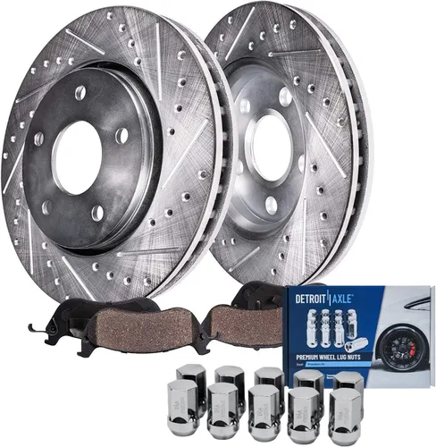 Miniatura 70 de Detroit Axle - Rotores de freno para Ford Mustang 2015, 2016, 2017, 2018, 2019, 2020, 2021, 2022, 2023, repuesto de rotores de freno de disco