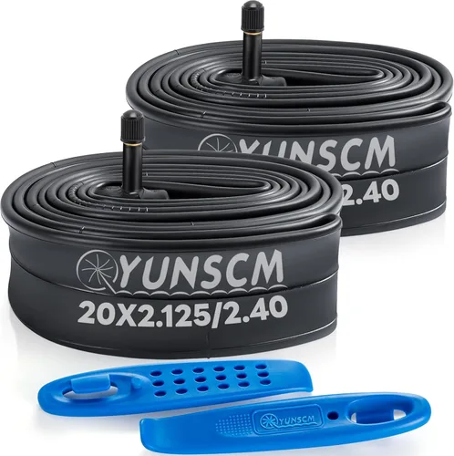Miniatura 8 de 20" Bike Tube 20x2.125 20x2.25 20x2.30 20x2.35 20x2.40 AV32mm 20 Inner Tube Compatible with 20 x 2.125-2.40 BMX, Road, Mountain Bicycle Tire Tube