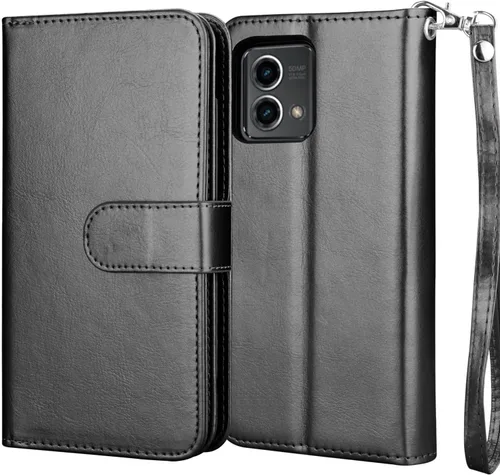 Miniatura 7 de Njjex Funda tipo cartera para Motorola Moto G Stylus 2023 5G, para Moto G Stylus 2023 5G, [9 ranuras para tarjetas] Funda de piel sintética