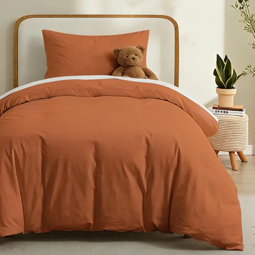 Miniatura 31 de LOVQUE Funda de edredón de algodón verde oliva, tamaño King, juego de ropa de cama natural similar al lino con cierre de cremallera (sin edredón)