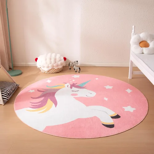 Miniatura 11 de SLEEP ZONE Alfombras infantiles para sala de juegos, alfombra de animales para dormitorio de niños y niñas, alfombra lavable para guardería