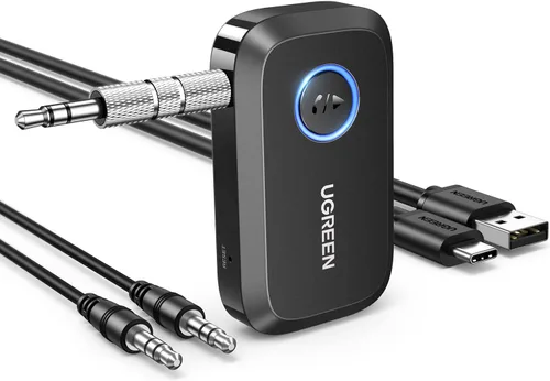 Miniatura 10 de UGREEN Adaptador Bluetooth 5.4 para automóvil, llamadas manos libres y cancelación de ruido, adaptador AUX a Bluetooth para automóvil, receptor