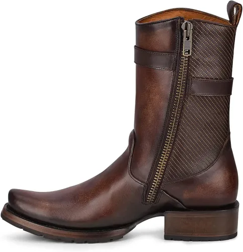 Miniatura 4 de CUADRA Botas urbanas para hombre en piel bovina con cremallera marrón, Marrón