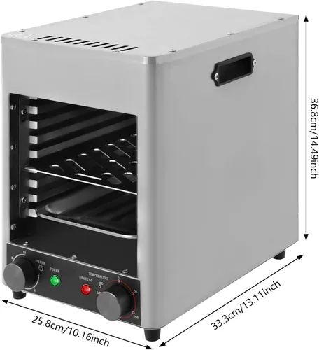 Miniatura 5 de Asador eléctrico para carnes, parrilla eléctrica de 30-1500 °F, parrilla eléctrica portátil de acero inoxidable, parrilla de carne de mesa