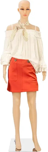 ZENY Maniquí femenino de cuerpo completo, forma de vestido de maniquí ajustable de 68.9 pulgadas con base de metal, soporte de modelo de ropa