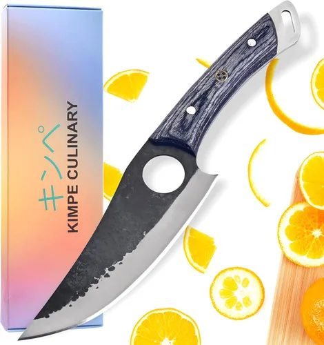 Miniatura 10 de KIMPE Cuchillo de chef profesional de 11 pulgadas - Cuchillo de cocina japonés de acero inoxidable, cubiertos multipropósito ultra afilados