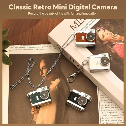 Miniatura 6 de Mini cámara con llavero: mini cámara digital HD de 2 MP con tarjeta de 16 GB y llaveros geniales, toma fotos y video a cualquier lugar, adecuada