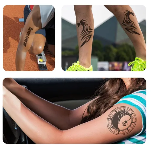 Miniatura 5 de Tatuajes temporales personalizados con nombre/texto, tatuajes de nombre falsos personalizados, adhesivo corporal impermeable temporal para mujeres