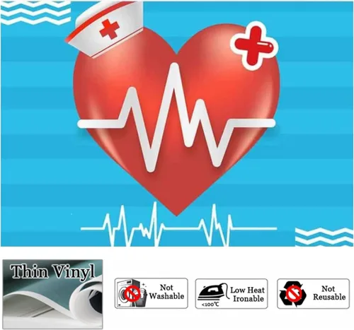 Miniatura 5 de Telón de fondo de fotografía con curva de latido del corazón para fiesta, fondo de curva de latido del corazón rojo, tema médico, accesorios