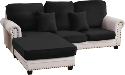 Miniatura 43 de Funda para Sofá de Terciopelo Elástico Funda de Cojín de Sofá 1 Pieza - Funda Deslizable Elástica Lavable para Asiento o Respaldo, Fundas de Asiento