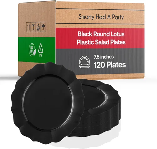 Smarty Had A Party - Platos de plástico desechables, platos llanos - Platos de fiesta, platos de boda para celebraciones y uso diario - Platos