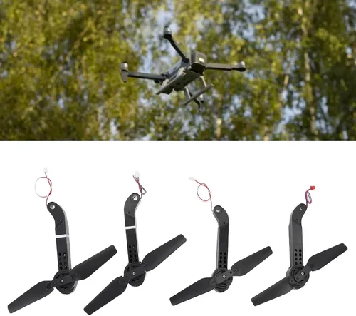 Miniatura 3 de RiToEasysports Piezas de drones, 4PCS Drone Motor Brazos con Hélices Drones de Plástico Marco Partes para E88 E99 E10 RC Cuadricóptero Plegable